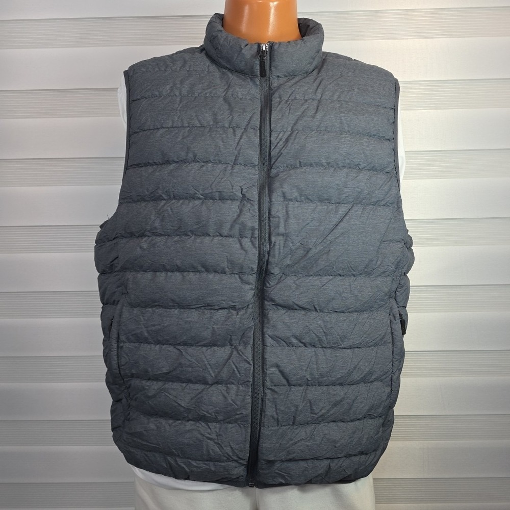 Club Room Down Vest XL Grey Full-Zip Please‎ See Photos For Measurements